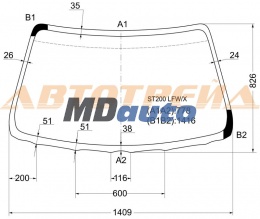 Стекло лобовое в клей TOYOTA CORONA EXIV CARINA-ED 4D HARDTOP 92-98 Стекло лобовое в клей TOYOTA CORONA EXIV CARINA-ED 4D HARDTOP 92-98