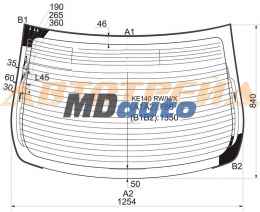 Стекло заднее с обогревом TOYOTA COROLLA 4D KE140 2006.10- Стекло заднее с обогревом TOYOTA COROLLA 4D KE140 2006.10-