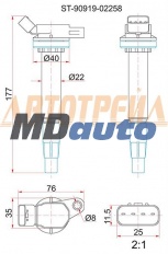 Катушка зажигания TOYOTA COROLLA 07- 1ZRFE /LEXUS NX200 3ZRFAE Катушка зажигания TOYOTA COROLLA 07- 1ZRFE /LEXUS NX200 3ZRFAE