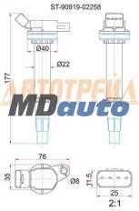 Катушка зажигания TOYOTA COROLLA 07- 1ZRFE /LEXUS NX200 3ZRFAE Катушка зажигания TOYOTA COROLLA 07- 1ZRFE /LEXUS NX200 3ZRFAE