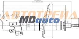 Стойка передняя NISSAN X-TRAIL 00-07 RH Стойка передняя NISSAN X-TRAIL 00-07 RH