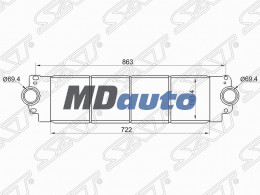 Радиатор интеркулера VW TRANSPORTER T5 /MULTIVAN 03- Радиатор интеркулера VW TRANSPORTER T5 /MULTIVAN 03-