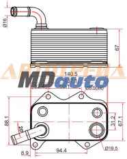 Радиатор масляный AUDI A1 10- /A3 03- /A4 00- /SKODA OCTAVIA 04- /VOLKSWAGEN GOLF 03- /PASSAT 05- /TOURAN Радиатор масляный AUDI A1 10- /A3 03- /A4 00- /SKODA OCTAVIA 04- /VOLKSWAGEN GOLF 03- /PASSAT 05- /TOURAN