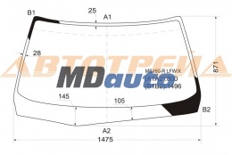 Стекло лобовое в клей TOYOTA CROWN 4D SEDAN 98- Стекло лобовое в клей TOYOTA CROWN 4D SEDAN 98-