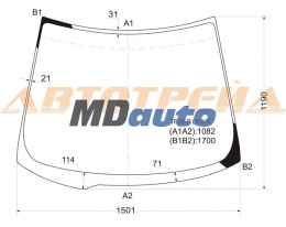 Стекло лобовое в клей TOYOTA ESTIMA /PREVIA 99- Стекло лобовое в клей TOYOTA ESTIMA /PREVIA 99-