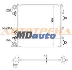 Радиатор VOLKSWAGEN POLO /SKODA FABIA 01-08(пластинчатый) Радиатор VOLKSWAGEN POLO /SKODA FABIA 01-08(пластинчатый)