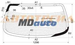 Стекло заднее с обогревом TOYOTA ECHO /PLATZ 4D SEDAN 99- Стекло заднее с обогревом TOYOTA ECHO /PLATZ 4D SEDAN 99-