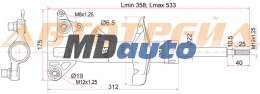 Стойка передняя NISSAN PRIMERA 02- LH Стойка передняя NISSAN PRIMERA 02- LH