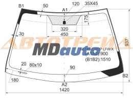 Стекло лобовое в клей TOYOTA COROLLA (NEW) 4D KE140 06- Стекло лобовое в клей TOYOTA COROLLA (NEW) 4D KE140 06-