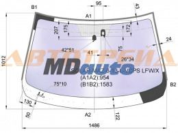 Стекло лобовое в клей MAZDA 6 4D /5D SED /WGN 12- Стекло лобовое в клей MAZDA 6 4D /5D SED /WGN 12-