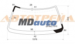 Стекло лобовое в клей TOYOTA CROWN HARDTOP 1983-87 Стекло лобовое в клей TOYOTA CROWN HARDTOP 1983-87