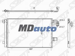 Радиатор кондиционера VW TRANSPORTER T5 09- /MULTIVAN 2,0D 09- Радиатор кондиционера VW TRANSPORTER T5 09- /MULTIVAN 2,0D 09-