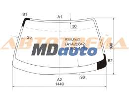 Стекло лобовое в клей TOYOTA MARK-II CHASER HARDTOP 96- Стекло лобовое в клей TOYOTA MARK-II CHASER HARDTOP 96-
