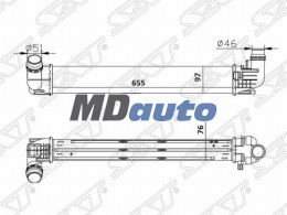 Радиатор интеркулера RENAULT DUSTER 1.5D 10- Радиатор интеркулера RENAULT DUSTER 1.5D 10-