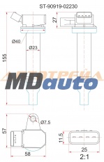 Катушка зажигания TOYOTA 1G-FE 98-04 /2UZ-FE 98-03 Катушка зажигания TOYOTA 1G-FE 98-04 /2UZ-FE 98-03