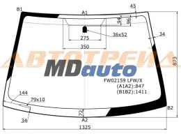 Стекло лобовое в клей TOYOTA VITZ /YARIS /ECHO /PLATZ 4D SED, 3 /5D HB 99-05 Стекло лобовое в клей TOYOTA VITZ /YARIS /ECHO /PLATZ 4D SED, 3 /5D HB 99-05