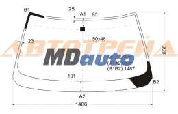 Стекло лобовое в клей TOYOTA CROWN SEDAN 87-95 Стекло лобовое в клей TOYOTA CROWN SEDAN 87-95