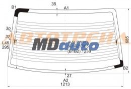 Стекло заднее с обогревом TOYOTA CORSA /TERCEL 94-99 4D Стекло заднее с обогревом TOYOTA CORSA /TERCEL 94-99 4D