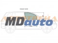 Стекло переднее правое опускное FORD FUSION VAN 2002-