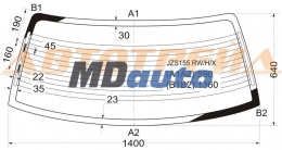 Стекло заднее с обогревом TOYOTA CROWN MS400 151 /153 /155 4D SEDAN 95- Стекло заднее с обогревом TOYOTA CROWN MS400 151 /153 /155 4D SEDAN 95-