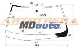 Стекло лобовое в клей TOYOTA CROWN MS170 4D SEDAN 98- Стекло лобовое в клей TOYOTA CROWN MS170 4D SEDAN 98-