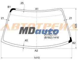 Стекло лобовое в клей TOYOTA CORONA EXIV 89-92 Стекло лобовое в клей TOYOTA CORONA EXIV 89-92