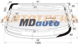 Стекло заднее с обогревом TOYOTA CROWN MAJESTA HARDTOP 1991-95 Стекло заднее с обогревом TOYOTA CROWN MAJESTA HARDTOP 1991-95
