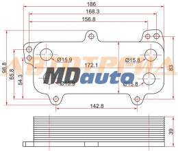Радиатор масляный VOLKSWAGEN MULTIVAN 03-10 /TOUAREG 02- /TRANSPORTER T5 03- Радиатор масляный VOLKSWAGEN MULTIVAN 03-10 /TOUAREG 02- /TRANSPORTER T5 03-